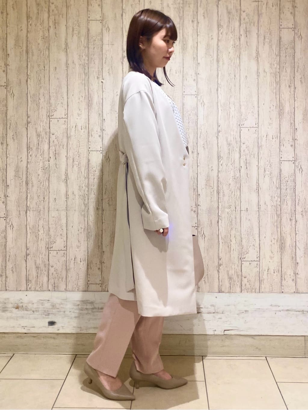 KARENさんの「index｜◆ウエスト折り返しテーパードパンツ【洗濯機洗い可／防シワ】」を使ったコーディネート