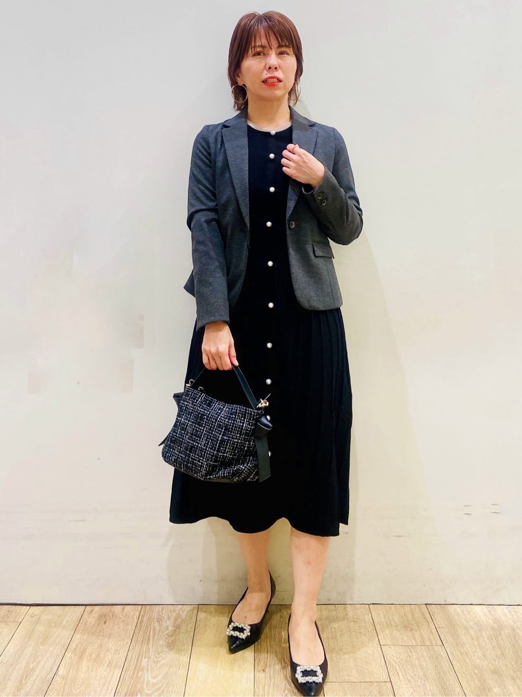 YUKOさんの「index｜《5色展開／XS-LLサイズ》ストレッチテーラードジャケット／セットアップ対応【イージーアイロン】」を使ったコーディネート