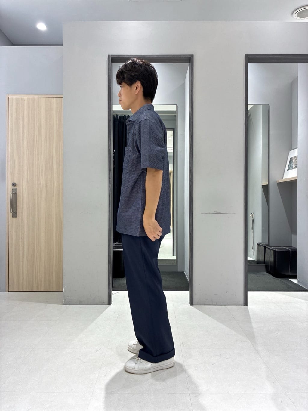 わいずみさんの「TAKEO KIKUCHI｜【抗菌防臭／9色5サイズ展開】ハニカムメランジ ポロシャツ」を使ったコーディネート