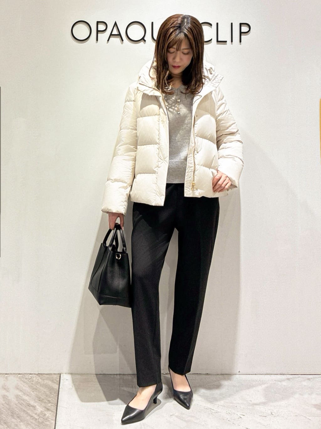 もんちゃんさんの「OPAQUE.CLIP｜撥水ショートダウン【防風／抗菌防臭／洗濯機洗い可】《SS～LL》」を使ったコーディネート