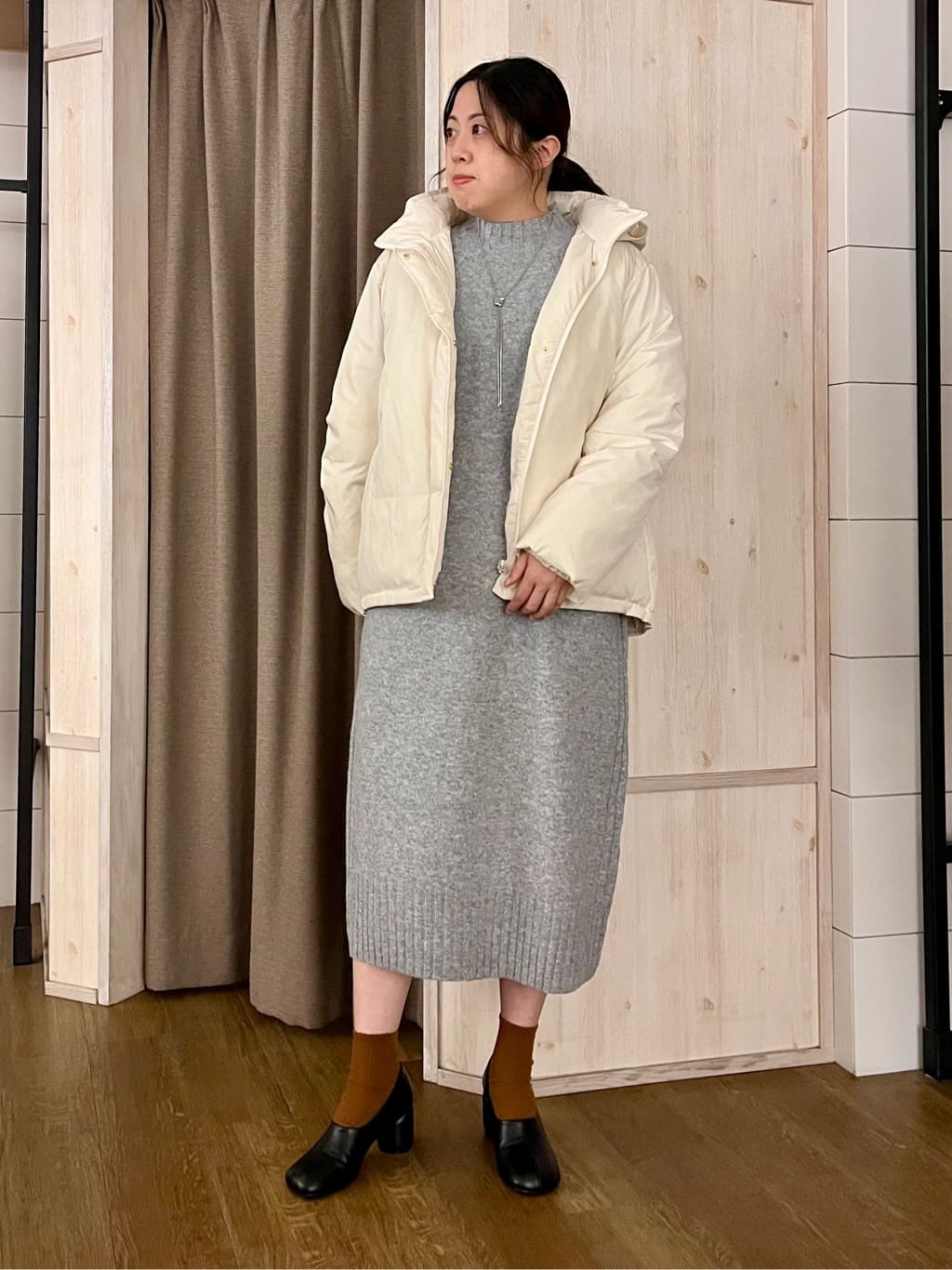 aiさんの「THE SHOP TK｜【ぎゅっとされているような暖かさ】撥水中綿ブルゾン」を使ったコーディネート