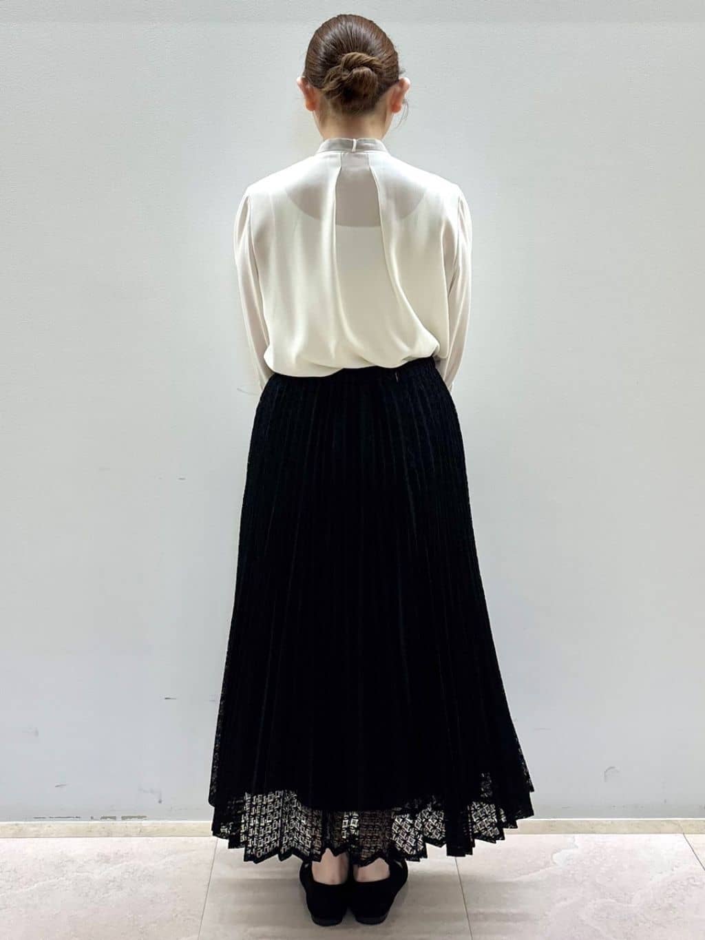 Satoさんの「Reflect｜【配色ボウタイ付き】八分袖ジョーゼットブラウス」を使ったコーディネート