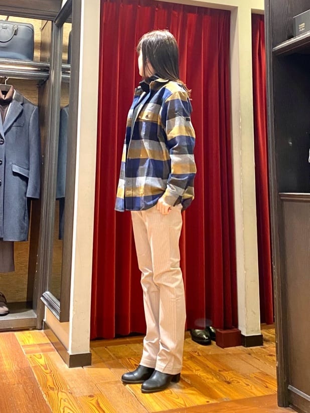 かわぴーさんの「TAKEO KIKUCHI｜【Made in JAPAN】播州織 ヘリンボン ストレート パンツ」を使ったコーディネート