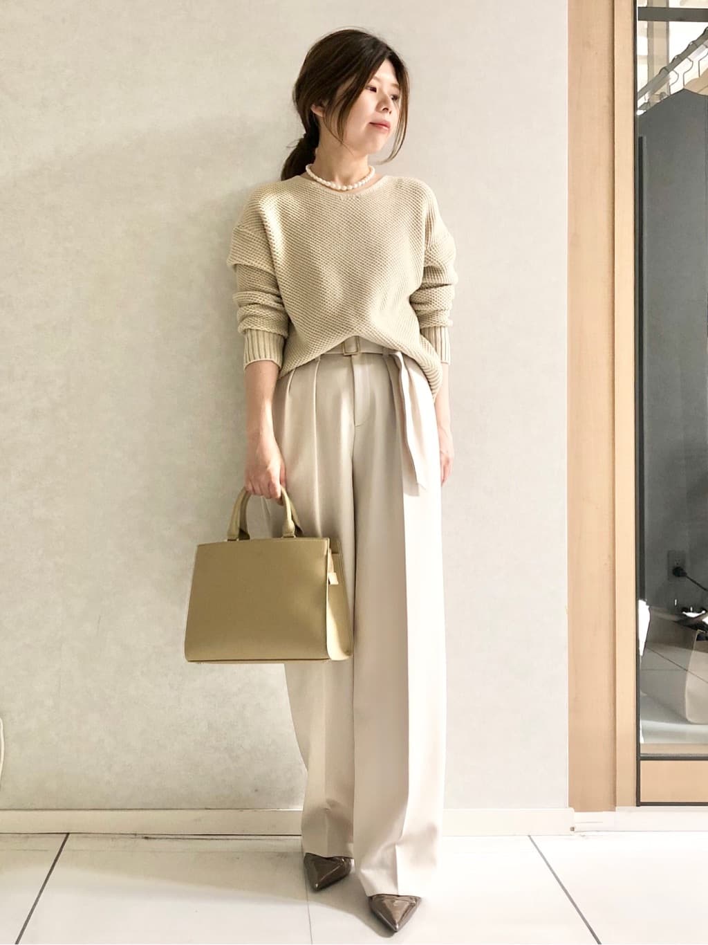 sayuさんの「UNTITLED｜◆【洗える/春の軽羽織り】ダンボール ノーカラーブルゾン」を使ったコーディネート