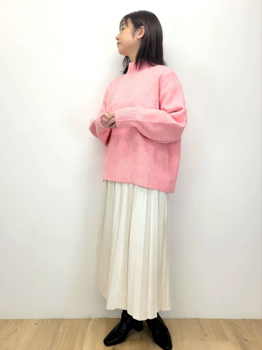 LISAさんの「OPAQUE.CLIP｜ふわふわハイネックニット【洗濯機OK】」を使ったコーディネート
