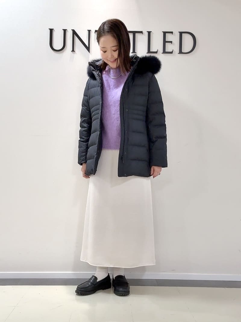YUIさんの「UNTITLED｜【はっ水機能/フード取り外し可】ミディダウンコート」を使ったコーディネート