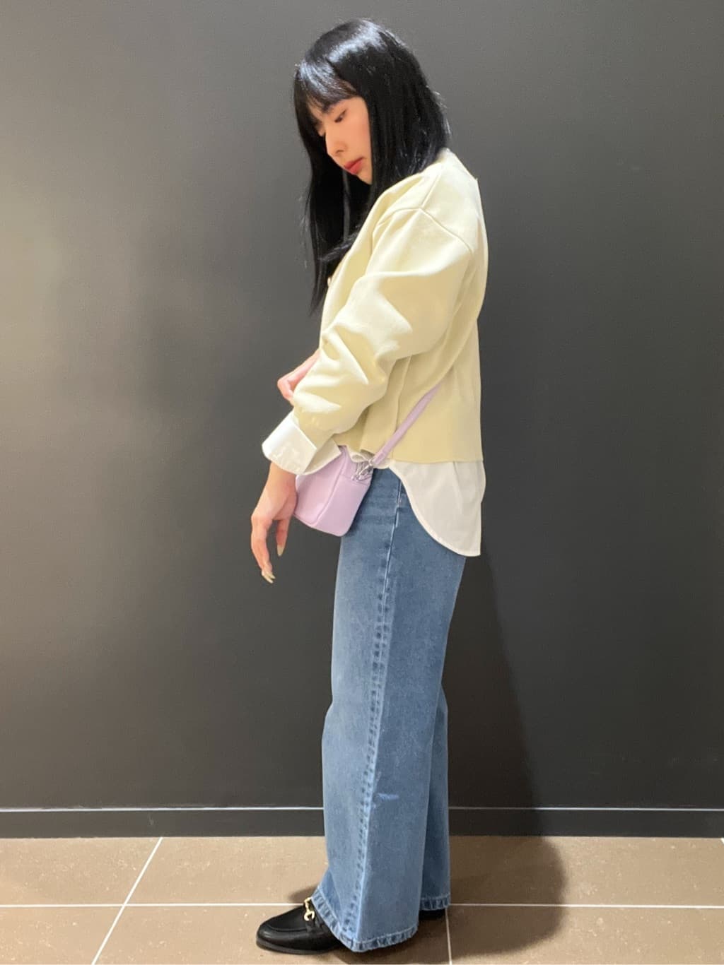 yunさんの「OPAQUE.CLIP｜襟チュールシャツ【洗濯機OK】」を使ったコーディネート