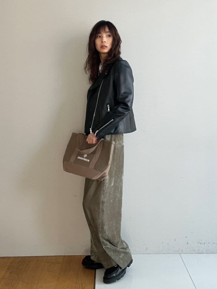 misaさんの「DRESSTERIOR｜【本革】レザーダブルライダース」を使ったコーディネート