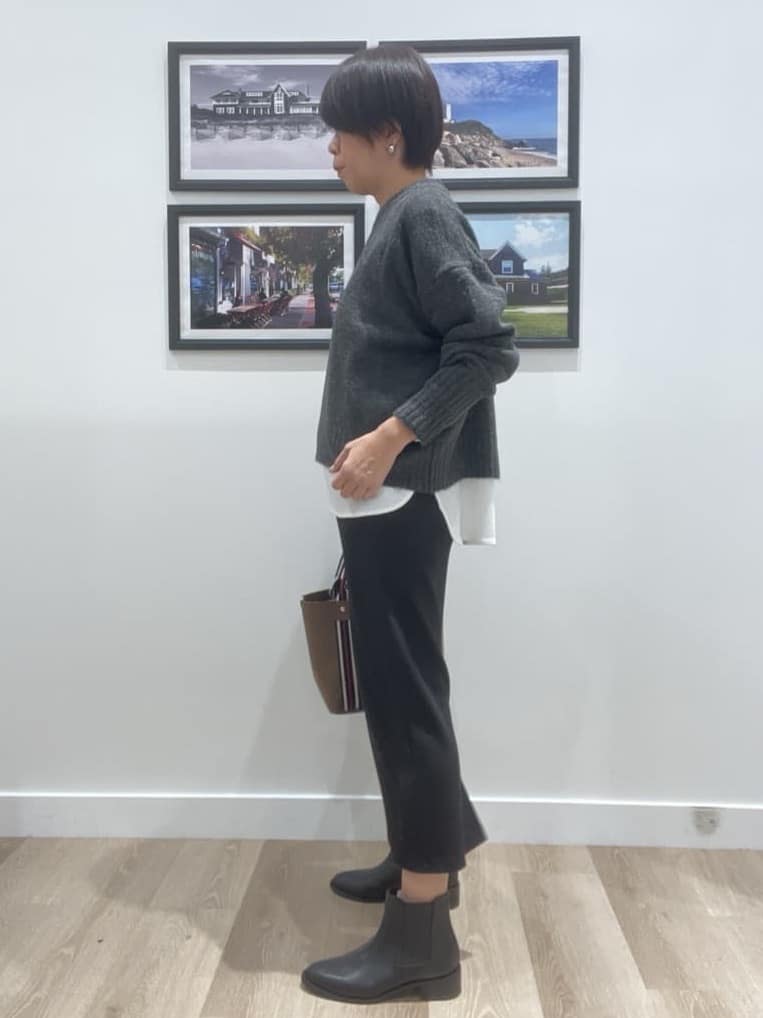 Naoさんの「Dessin｜【洗える】クルーネックワイドニット」を使ったコーディネート