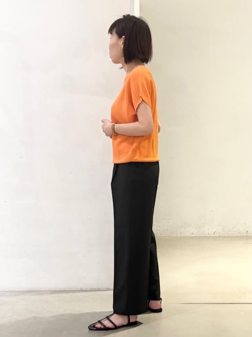 fujiさんの「THE SHOP TK｜◆美人フレンチニット【8色展開/WEB限定カラー/洗濯機OK/毛玉になりにくい】」を使ったコーディネート
