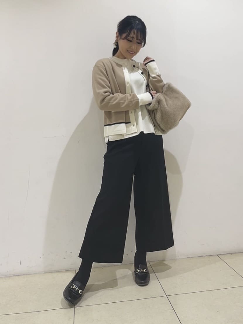 watanabeさんの「UNTITLED｜【アンサンブル可/ジャケット風】ウールミラノリブカーディガン」を使ったコーディネート