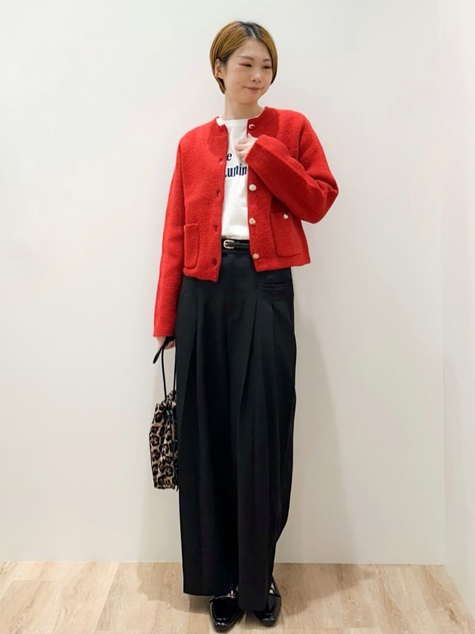 yurieさんの「OPAQUE.CLIP｜ロングロゴTシャツ【洗濯機OK】」を使ったコーディネート