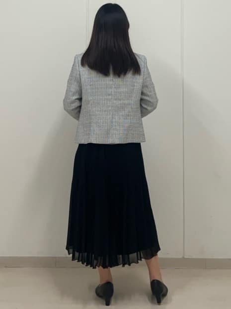 ゆうさんの「Reflect｜【SS-4Lサイズ／フォーマル／セットアップ可】ツイードジャケット」を使ったコーディネート