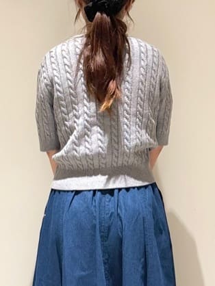 Liriさんの「Dessin｜ケーブルカーディガン」を使ったコーディネート
