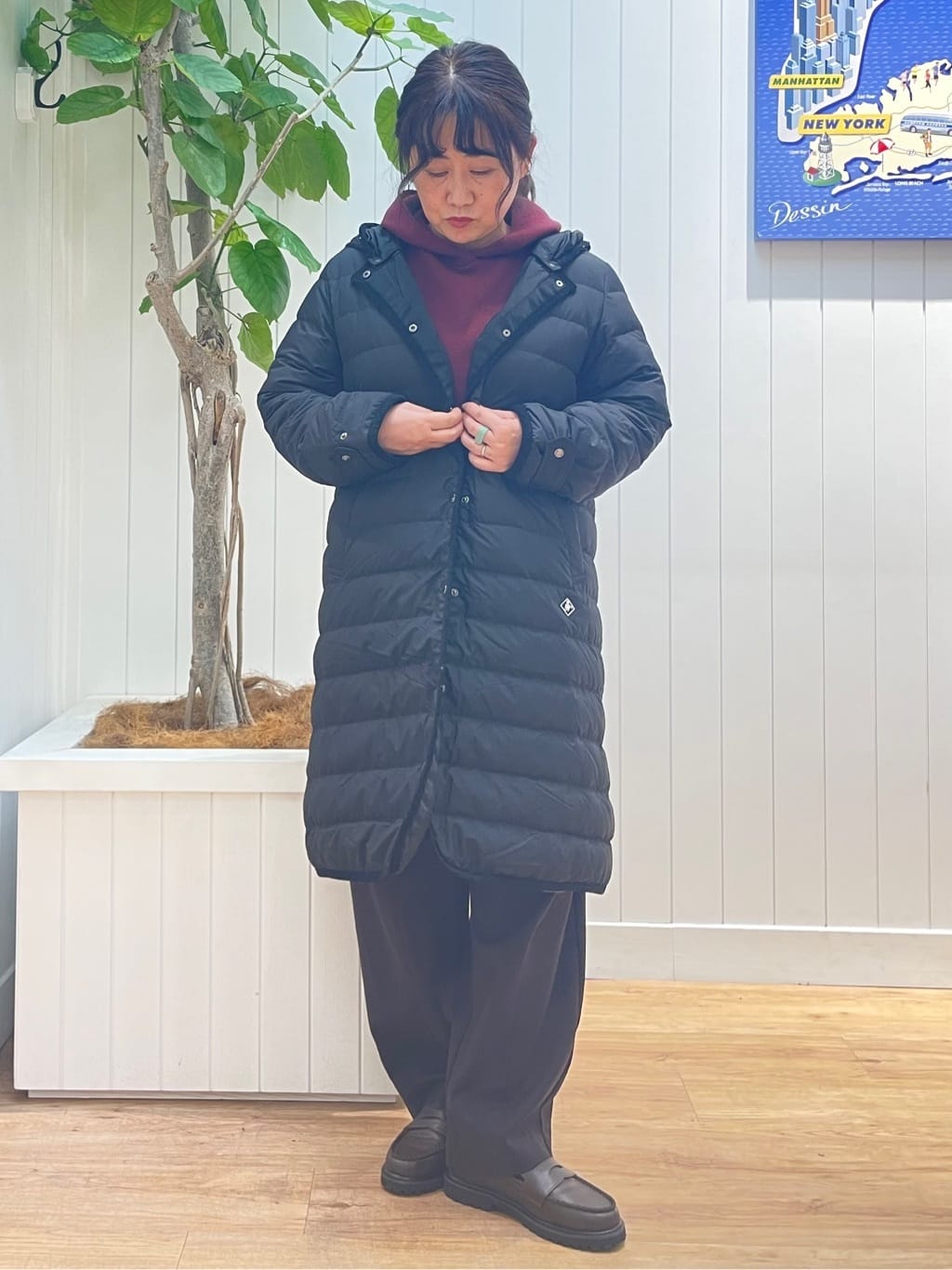 msatoさんの「Dessin｜【撥水・2WAY】ミュラーダウンコートロング丈」を使ったコーディネート