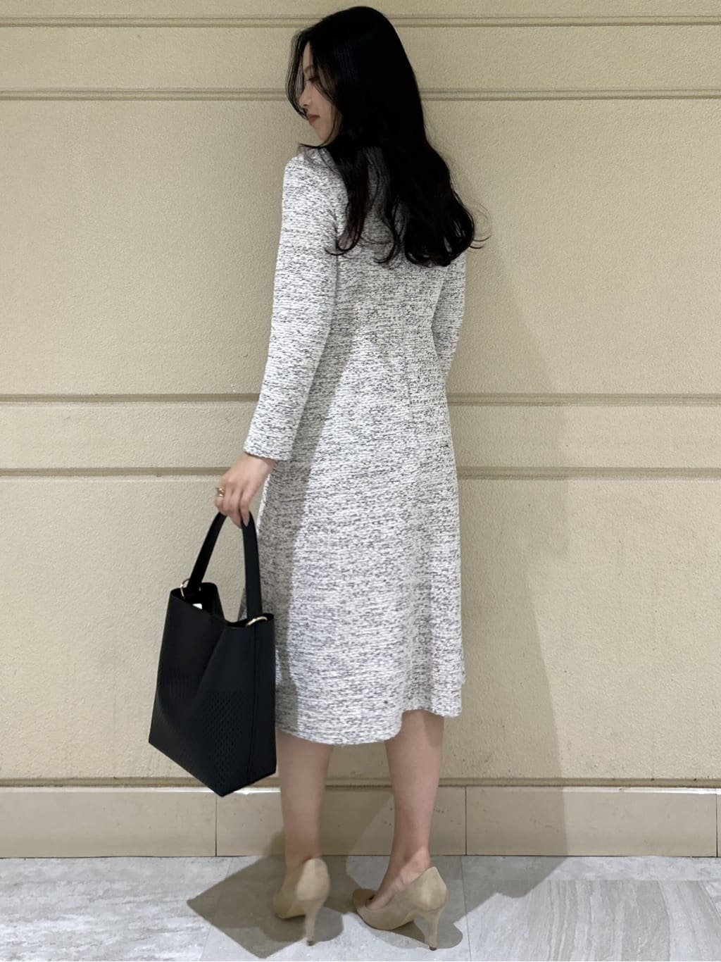 Momokaさんの「COUP DE CHANCE｜【手洗い可／日本製】ツイード風ワンピース」を使ったコーディネート