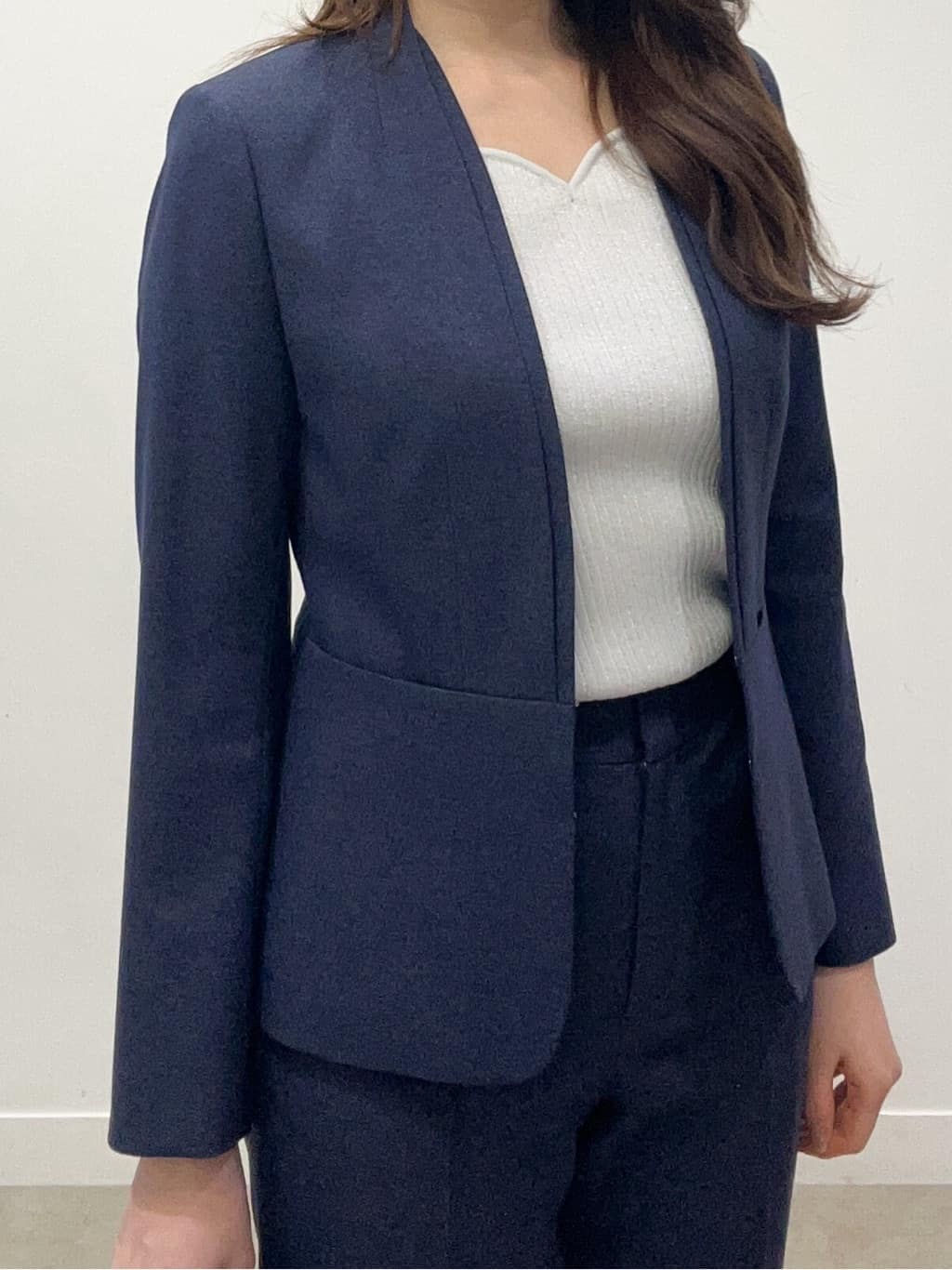 hayaseさんの「COUP DE CHANCE｜【洗える】上品に華やぐラメニット」を使ったコーディネート