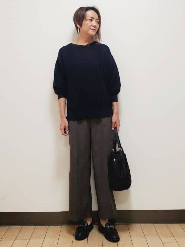 yuuさんの「Reflect｜【パンツ合わせにぴったり◎】ゆったりオフボディニット」を使ったコーディネート
