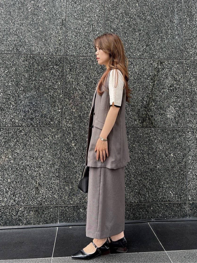 R.Kさんの「UNTITLED｜【セットアップ可/洗える】スラブテーラードカラージレ」を使ったコーディネート