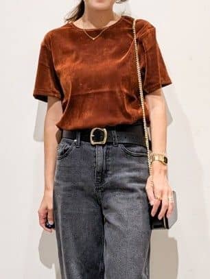 machiさんの「OPAQUE.CLIP｜フロッキーチュールTシャツ【洗濯機洗い可】」を使ったコーディネート