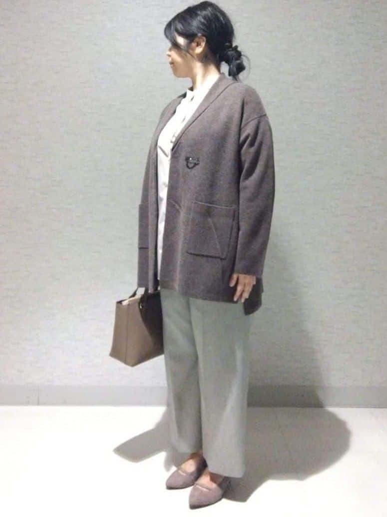 sakoさんの「Reflect｜【ライトアウター／気軽な羽織に◎】オフボディカーディガン」を使ったコーディネート