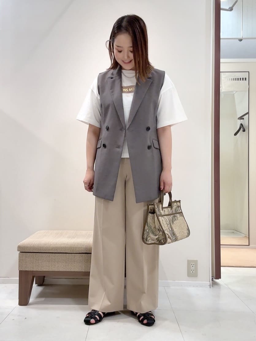 YUIさんの「UNTITLED｜【セットアップ可/洗える】スラブテーラードカラージレ」を使ったコーディネート