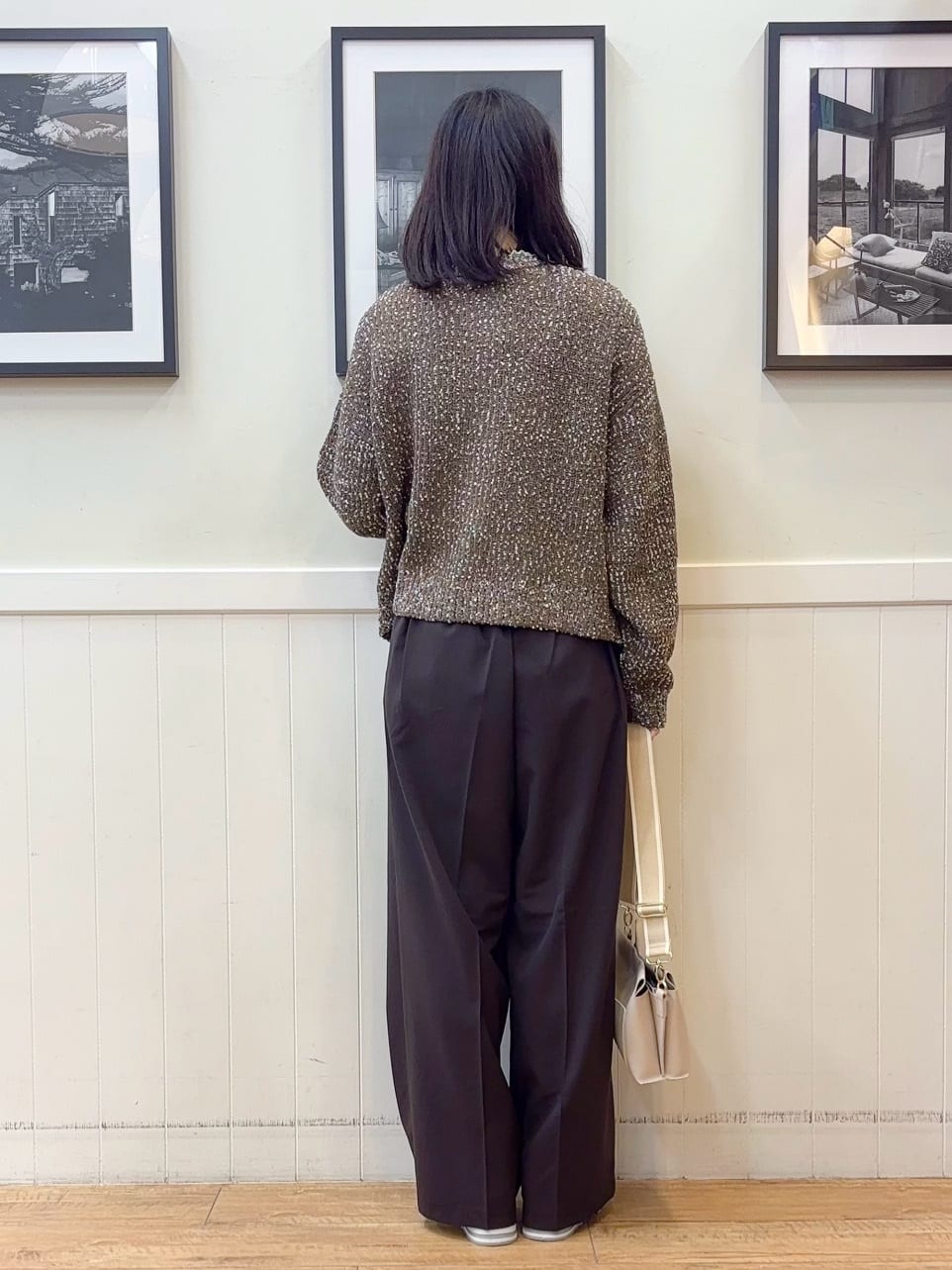 えぬさんの「SHOO･LA･RUE｜【洗濯機可/前後2WAY】ぽこぽこニットカーディガン」を使ったコーディネート