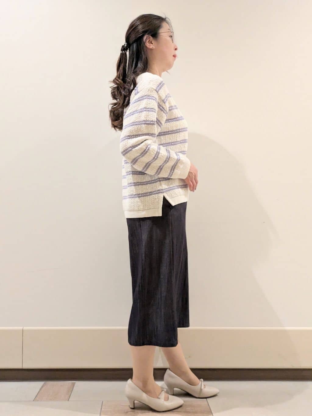 imamiさんの「Reflect｜◆ボートネックボーダーニット」を使ったコーディネート