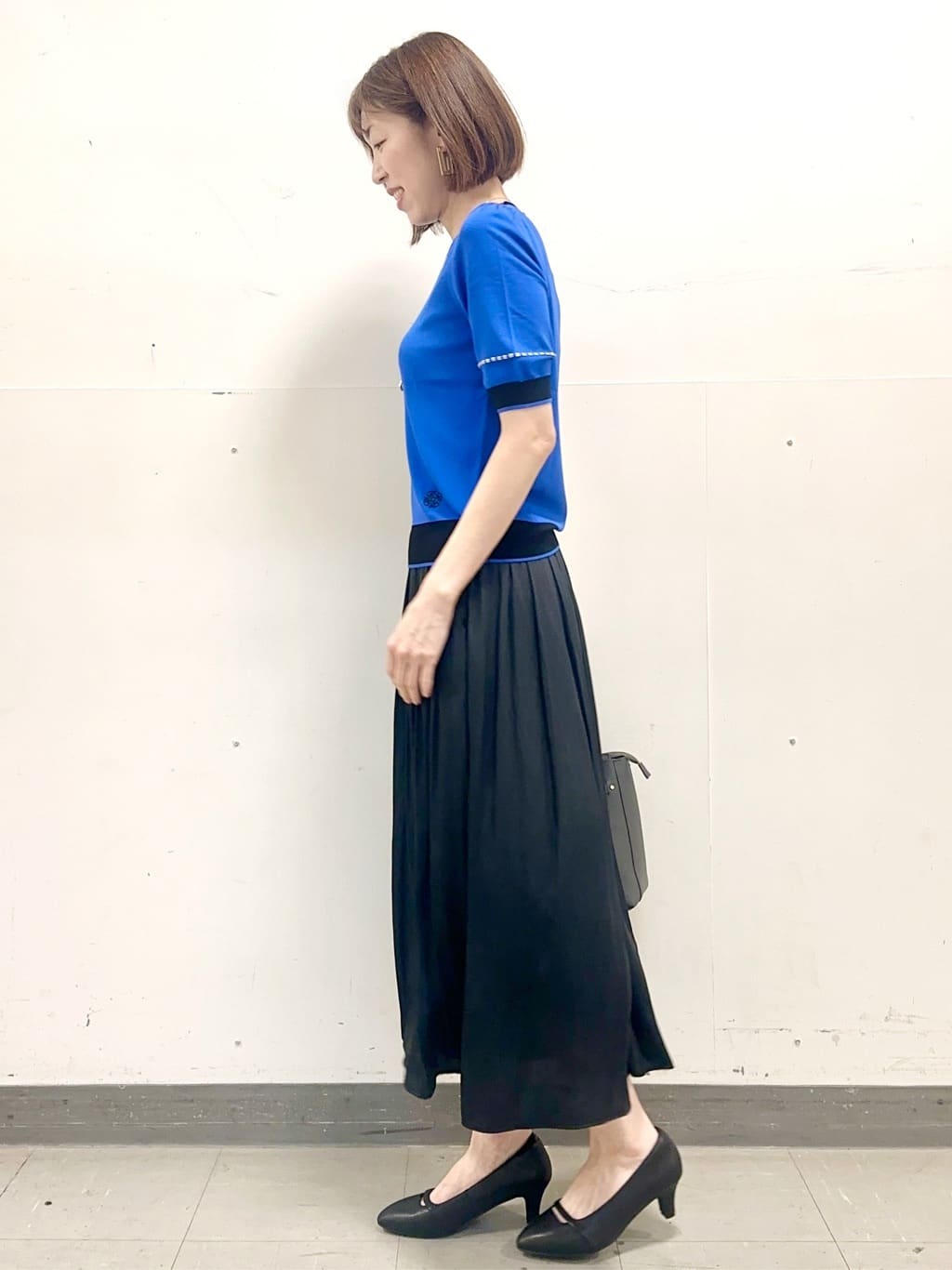 イト子さんの「Reflect｜【WEB先行カラーあり／手洗い可／アンサンブル可】バイカラー五分袖ニット」を使ったコーディネート