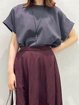 Miwaさんの「UNTITLED｜【セットアップ可/はっ水/通勤】リラククール 半袖ブラウス」を使ったコーディネート