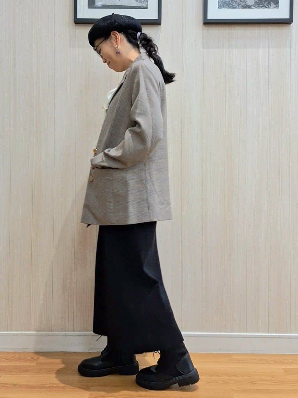 Saoさんの「SHOO･LA･RUE｜【洗濯機可/S-LL】リボンブラウス」を使ったコーディネート