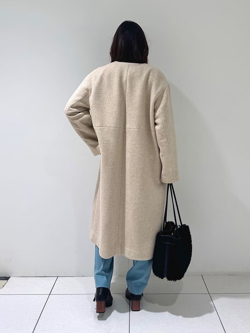 そんさんの「INDIVI｜【軽量／ウール混】ライトフォルム ロングコート」を使ったコーディネート