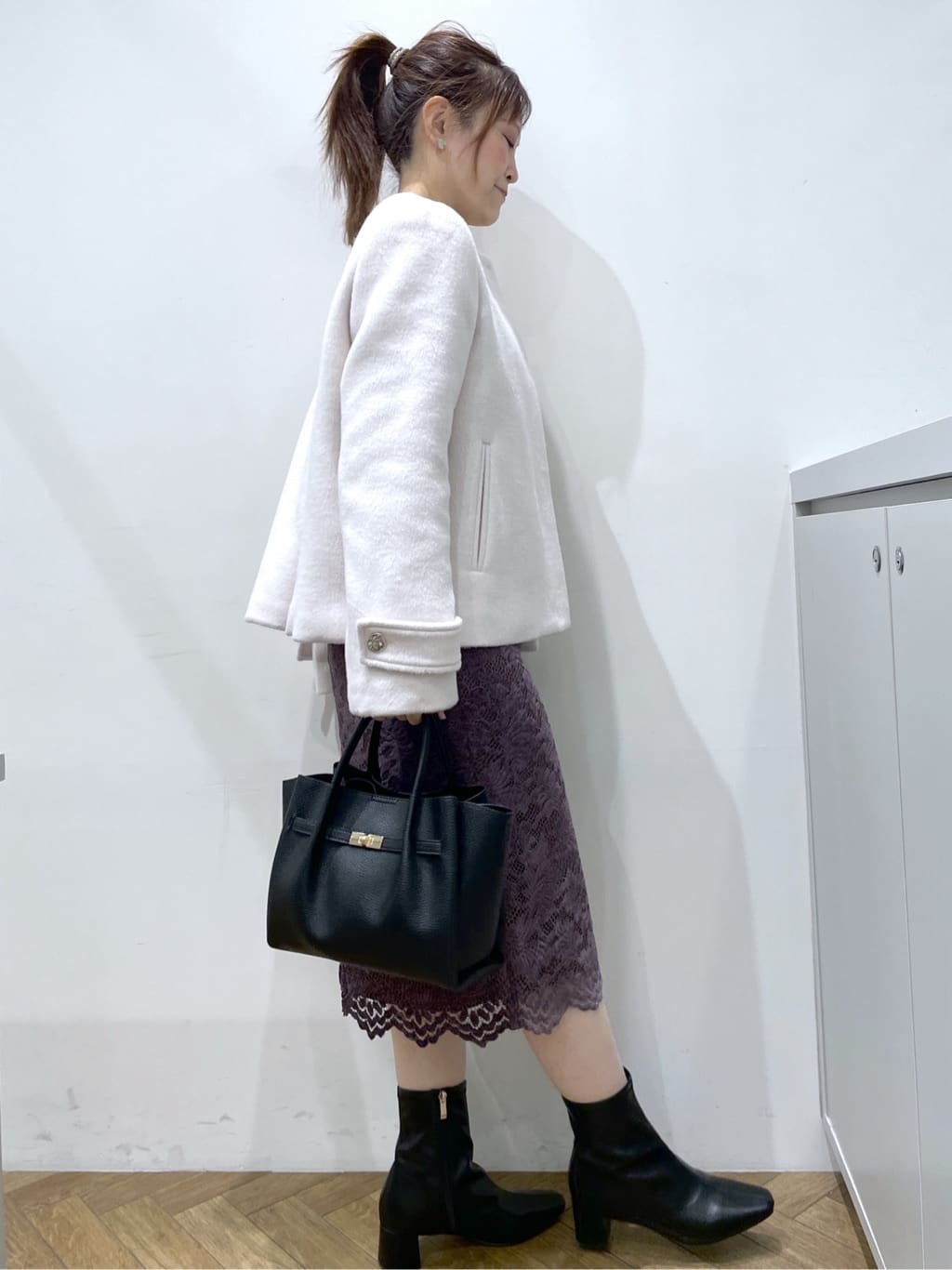 Junさんの「index｜ノーカラーショートコート」を使ったコーディネート