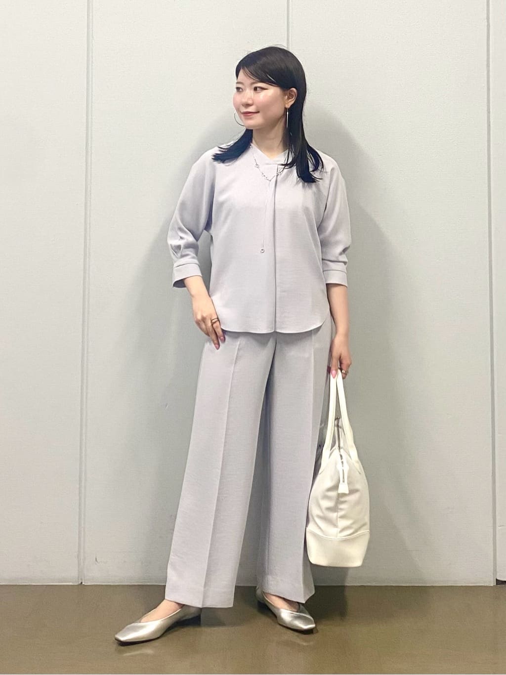misakiさんの「INDIVI｜【着る日傘／遮熱／UVケア】ワイドパンツ」を使ったコーディネート