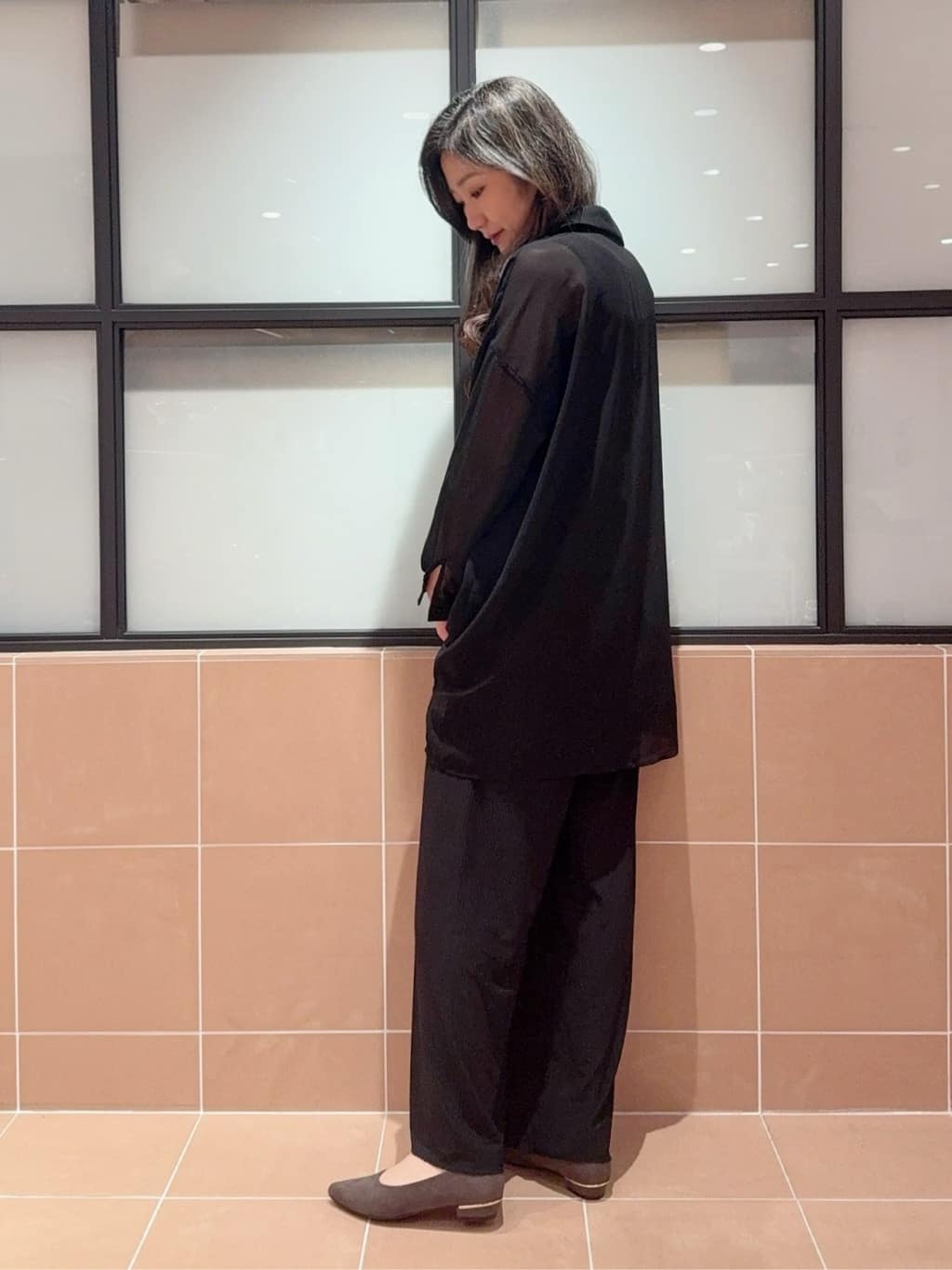 kaoriさんの「ESPERANZA｜《定番》晴雨兼用クッションフラットパンプス」を使ったコーディネート