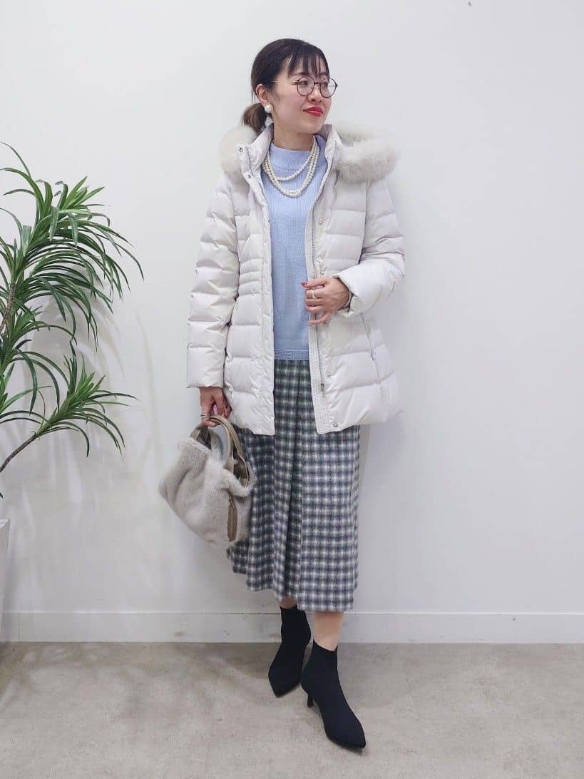 MUTSUKOさんの「UNTITLED｜【洗える】スポンディッシュ ボトルネックニット」を使ったコーディネート
