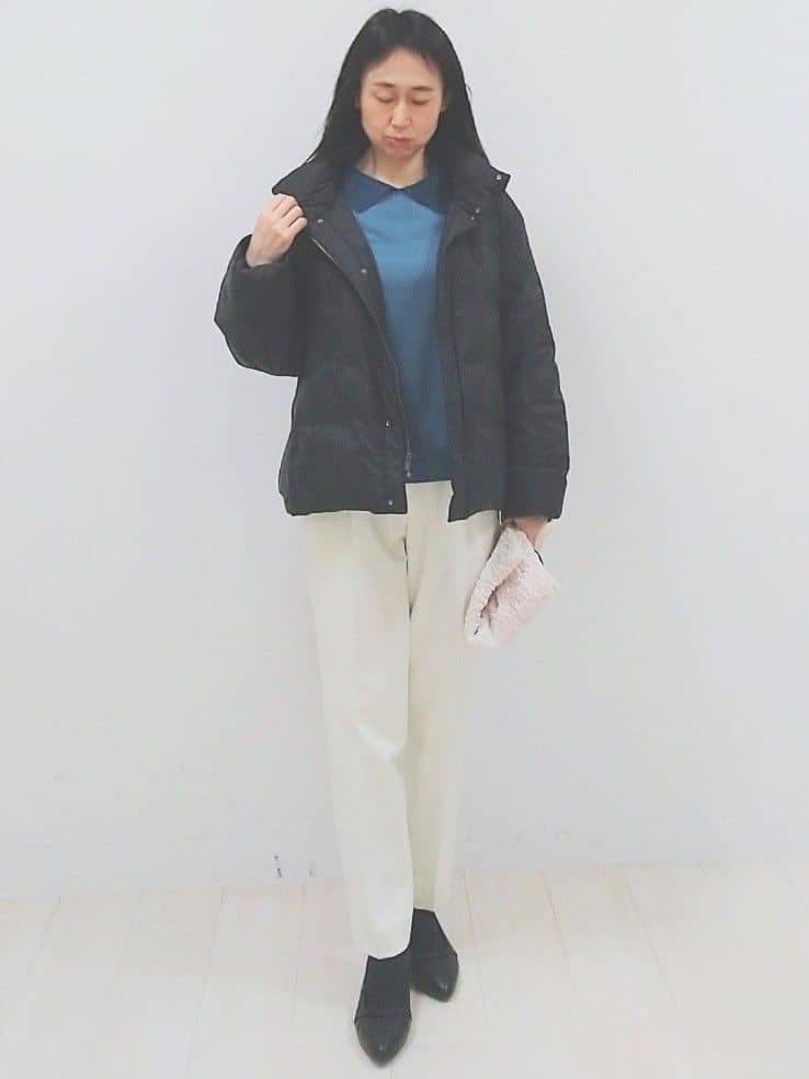 SANAさんの「Reflect｜【すっきりシルエット】ショート丈ダウンコート」を使ったコーディネート