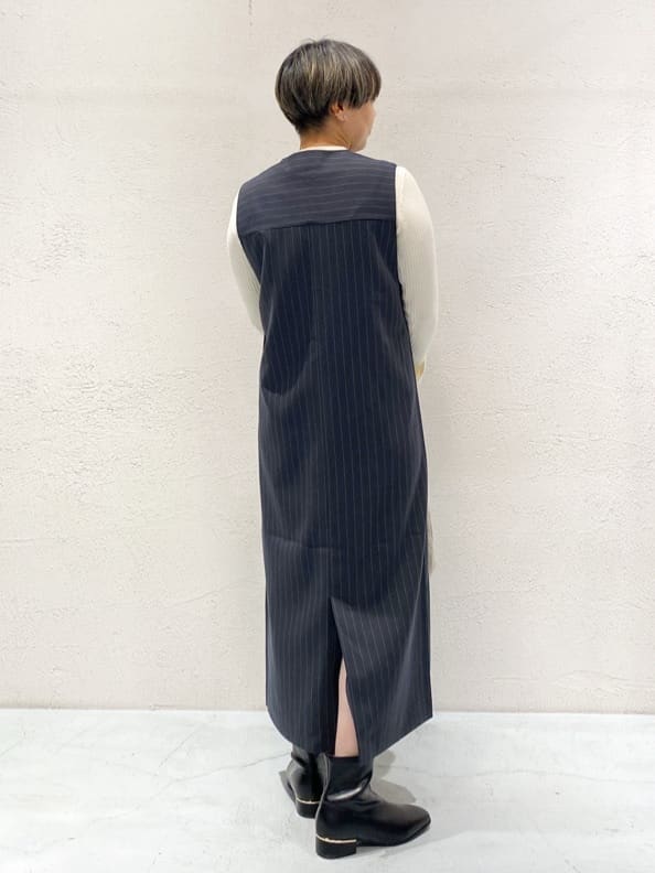ばっちょさんの「grove｜【2WAY/美シルエット】着こなし自在のジャンドレワンピース」を使ったコーディネート