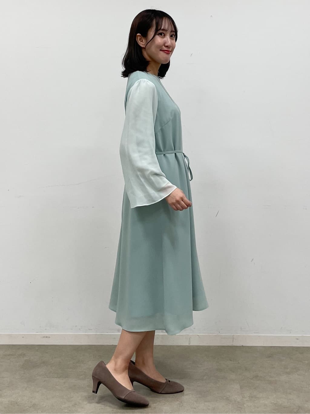 yukariさんの「Reflect｜【SS-4Lサイズ／付属リボン】スリーブデザインジョーゼットワンピース」を使ったコーディネート