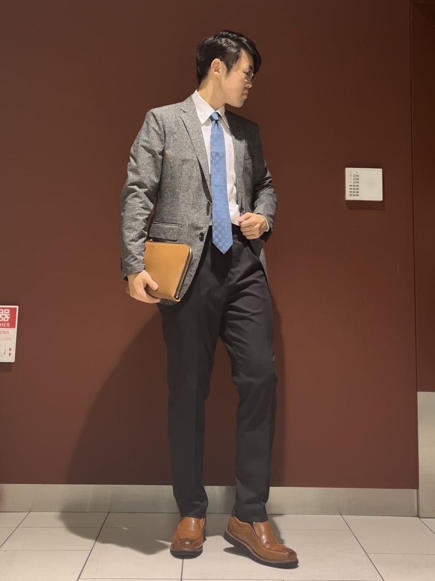 ジュンさんの「TAKEO KIKUCHI｜【Made in JAPAN】市松紋 ドレスシャツ」を使ったコーディネート