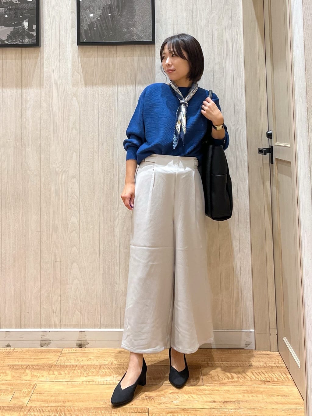 shirayuuuさんの「SHOO･LA･RUE｜ウエストまわりをすっきり魅せる デザインガウチョパンツ」を使ったコーディネート
