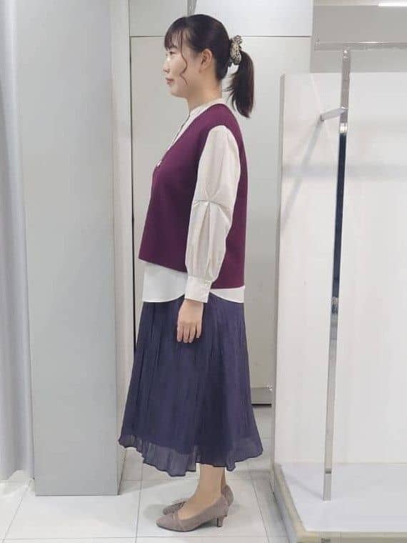 AZUSAさんの「Reflect｜【さらっと一枚で決まる／重ね着にもおすすめ◎】タックスリーブシャツブラウス」を使ったコーディネート