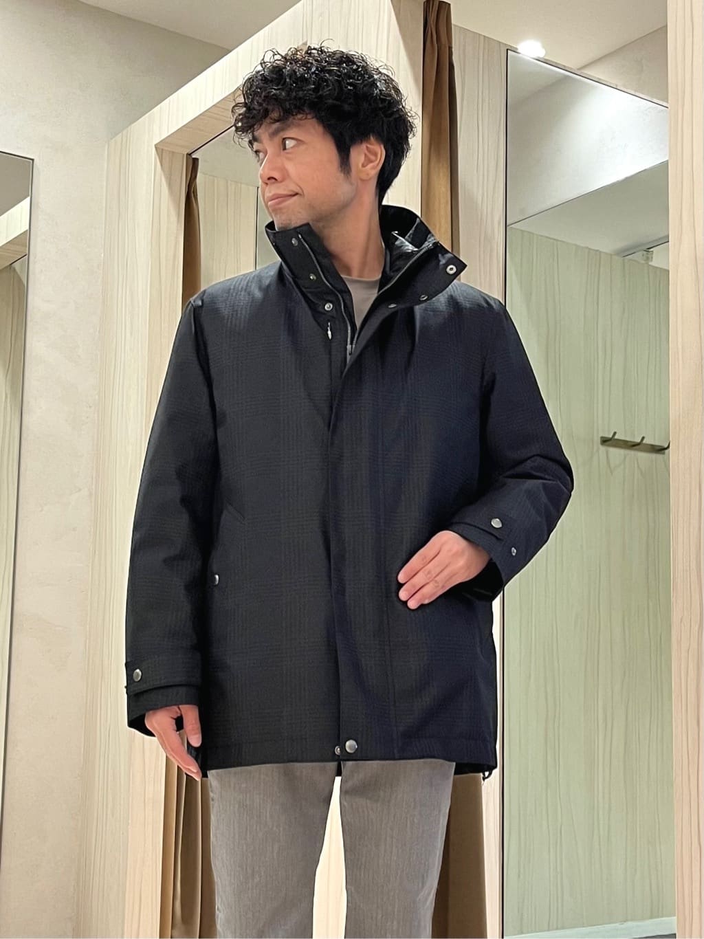 URAさんの「TAKEO KIKUCHI｜【3WAY】グレンチェック ダウンライナー ブルゾン」を使ったコーディネート