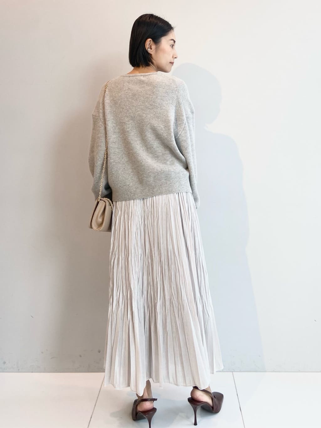 AYAさんの「UNTITLED｜【ゆったりサイズ／着丈短め】ジップニットカーディガン」を使ったコーディネート