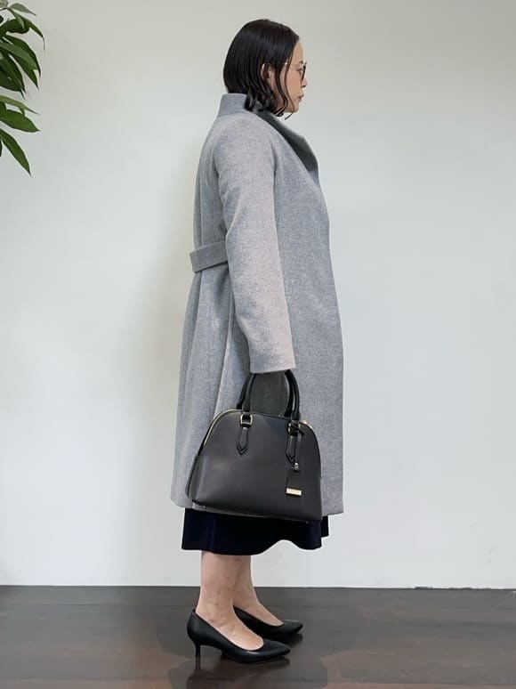 Asamiさんの「UNTITLED｜【日本製／2WAY衿】スタンドカラー ロングコート」を使ったコーディネート