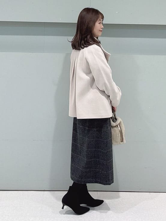 makiさんの「UNTITLED｜【大人な品格/ふわふわニット】フォックスカシミヤ コクーンニット」を使ったコーディネート