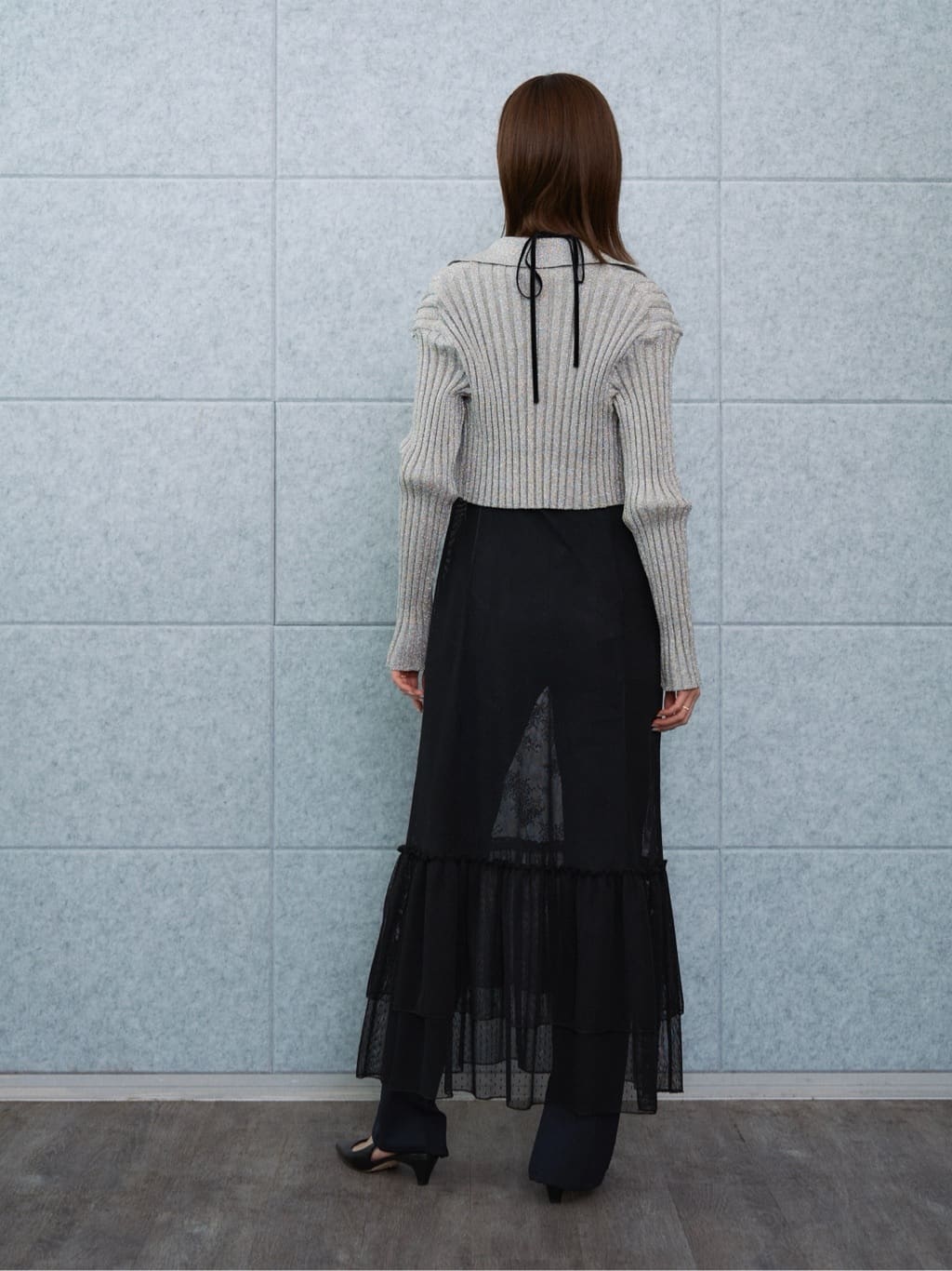 harekoさんの「CODE A｜◆lame knit cardigan」を使ったコーディネート