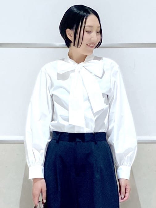 eriko さんの「Dessin｜ツイードクルーネックジャケット」を使ったコーディネート