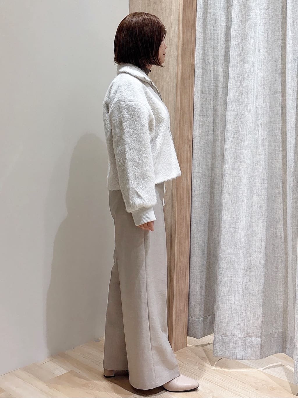 MIYUさんの「grove｜ふんわりと包み込む、リュクスなフェイクファーブルゾン」を使ったコーディネート
