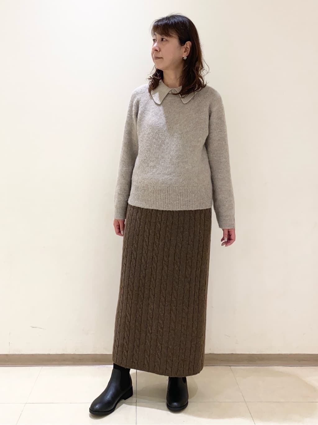 COCOさんの「grove｜フェイクムートンボアジャケット」を使ったコーディネート